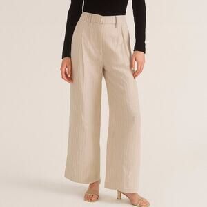 Anna October Striped Silk Blend Pants